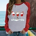 thumbnail image 2 of IROINNID Reduced Christmas Sweatshirts for Women Winter Xmas Print Long Sleeves Crewneck Holiday New Year Tops,Gray, 2 of 6
