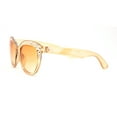 thumbnail image 2 of Girls Child Size Engraved Bling Foil Plastic Round Horn Rim Sunglasses Orange, 2 of 4