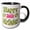 Black/White, variant on 3drose, Groovy Flowers Happy 70th Birthday, 11oz Magic Transforming Mug