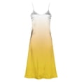 thumbnail image 5 of Women's Long Satin Slip Dress Gradient Print Nightgowns Adjustable Strap Maxi Dress Silky V Neck Under Dress, 5 of 8