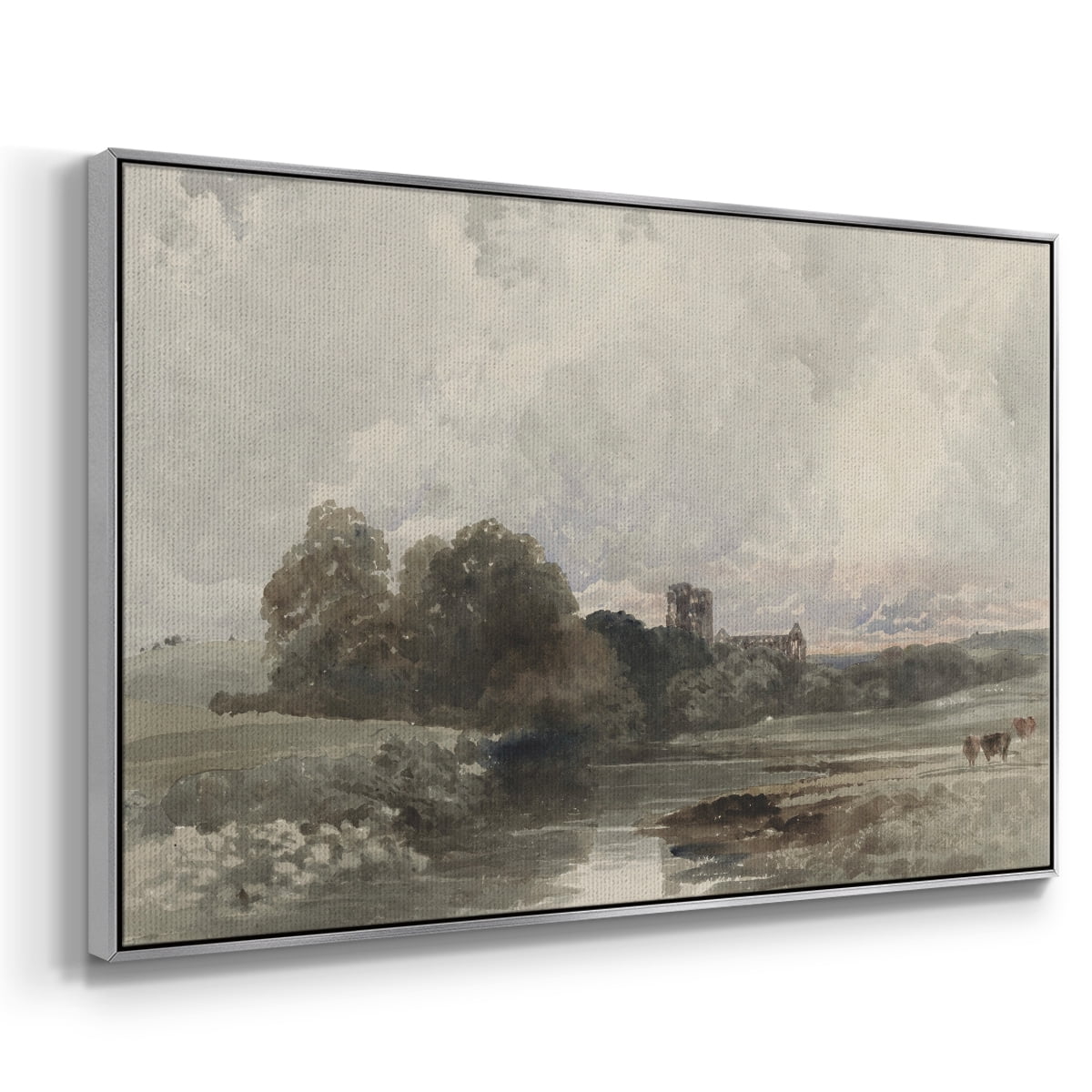 Vintage Landscape-XXXIX By Wexford Home Framed in Silver Wood Gallery Wrapped Canvas 17 in. x 25 in.