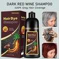 thumbnail image 2 of Dark Wine Red Hair Dye, Hair Dye Shampoo for Women & Men, Color Shampoo Hair Dye, Shampoo Para Pintar El Cabello 16.9 Fl Oz, Safe and Natural Champu Para Canas (Dark Wine Red), 2 of 7