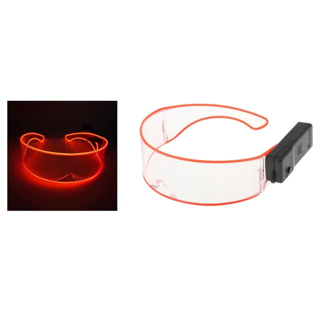 Gafas Luminoso LED Baoblaze Lentes Transparentes Electrónica Prop Para Festival Fiesta de Cumpleaños