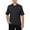 Black, variant on Pebble Beach Performance Mens Pima Cotton Blend Polo Golf Shirt (Light Blue Pin Stripe, Large)
