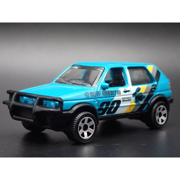 Open Box 1990 90 VW VOLKSWAGEN GOLF COUNTRY MK2 BLUE 1:64 SCALE DIORAMA DIECAST MODEL CAR