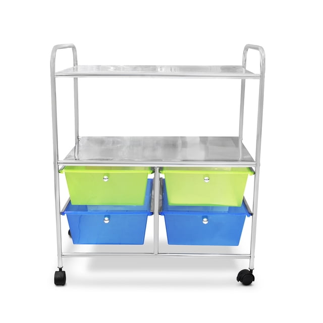 Carrito Organizador Multiusos Idea Nuova 4 Cajones 2 Niveles