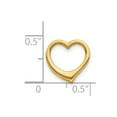 thumbnail image 3 of Real 14kt Yellow Gold Polished Heart Chain Slide; for Adults and Teens; for Women and Men, 3 of 5