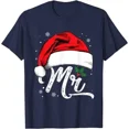 thumbnail image 3 of Pijama a juego de Papá Noel para hombres, camiseta de Navidad para parejas, camisetas gráficas, ropa de diseñador, harajuku, 3 of 4