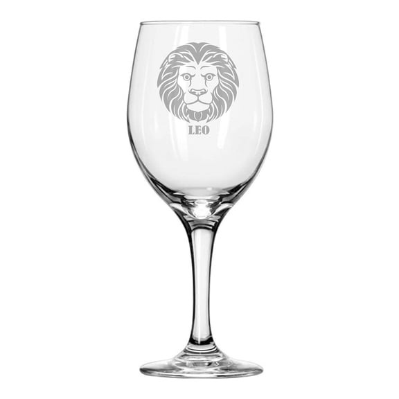 Zodiac Sign 20 oz Wine Glass LEO