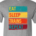 thumbnail image 4 of Inktastic Eat Sleep Trains Repeat T-Shirt, 4 of 5