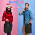 thumbnail image 5 of Flyingstar 6 Bottle Wine Bag, Insulated Padded Portable Versatile Wine Bags for Gifts, Great Wine Gift Bag for Wine Lovers, Black, 5 of 8