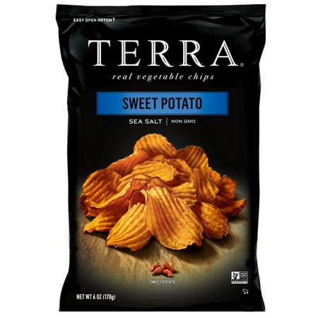 (2 Pack) TERRA Sweet Potato Chips with Sea Salt, 6