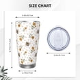 thumbnail image 4 of Fuzoiu Bees And Flowers Print 20oz Tumbler, Stainless Steel Vacuum Insulated Car Cup, Insulated Coffee Mug,Travel Mug with Lid,Thermal Cup for Outdoor-Without Straw, 4 of 8