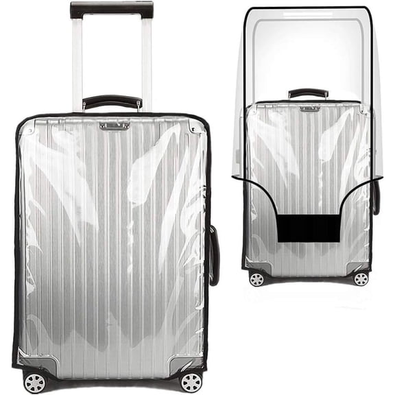 20 Inch Clear Suitcase Cover for Luggage TSA Approved Heavy Duty  PVC Protector Prevents   for Wheeled Travel Luggage