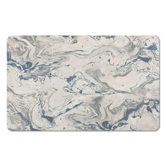 Tapis Coureur de Bain Doux et Long 20x32 Pouces – Tapis de Bain en Marbre Moderne, Tapis de Salle de Bain en Microfibre Antidérapant de Luxe, Parfait pour Baignoire et Douche, Lavable à la Machine