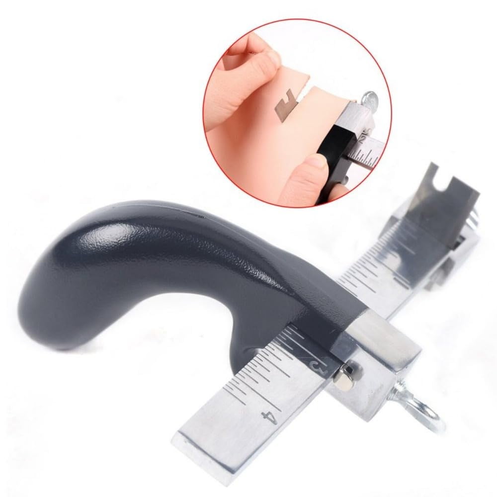 Professional Leather Strip Cutting Tool Sharp Leather Strap String Belt Cutter Adjustable DIY Hand Cutting Tool With 1 Blade Craft Leather Tools