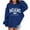 1-Navy1115, variant on WOYY Girls Hoodie Miami Print Long Sleeve Pullover Hooded Sweatshirt for Kids, Sizes 2-13