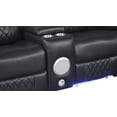 thumbnail image 6 of Lacrose Modern Style Power Recliner Sectional made with wood and metal in Black, 6 of 10