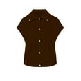 thumbnail image 4 of Womens Vests Plus Size Fall Sleeveless Coat Zip Up Outerwear with Pockets(Brown S), 4 of 6