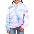 thumbnail image 2 of Tfken Sweatshirt For Toddler Boys Long Sleeve Hooded Tie Dye Hoodies Cushy Cozy Tops Teen Size1-12 Years, 2 of 3