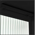 thumbnail image 6 of 23.62"Glass Doors Modern Two-door Wall Cabinet with Featuring Two-tier Enclosed Storage, an Open Shelf, and Towel Rack, for Entryway Living Room Bathroom Dining Room,Black, 6 of 10