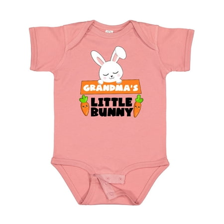 

Inktastic Grandma s Little Bunny Cute White Rabbit with Carrots Gift Baby Boy or Baby Girl Bodysuit
