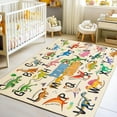thumbnail image 5 of ASPILLOW Kids Rugs for Playroom,Soft & Non-Slip Educational Rug for Learning ABC Alphabet, Funny Dinosaurs,3x4ft, 5 of 9