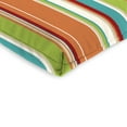 thumbnail image 4 of Jordan Manufacturing 44" x 21" Covert Breeze Multicolor Stripe Rectangular Outdoor Chair Cushion with Ties and Hanger Loop, 4 of 11