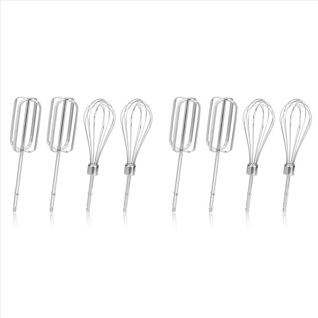 Juego de 8 Batidores para Batidora de Mano, 2 Estilos de Batidora de Mano de Acero Inoxidable para Batidora de Mano 62682RZ