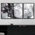thumbnail image 3 of wall26 Framed Canvas Print Wall Art Set Black &amp; Gray Watercolor Paint Splatter Abstract Shapes Illustrations Modern Art Bohemian Dramatic Ultra for Living Room, Bedroom, Office - 16"x24&quot, 3 of 5