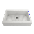 thumbnail image 4 of Bocchi 1551-001-0120 Nuova Pro 34" Undermount Single Basin Fireclay Kitchen Sink - White, 4 of 7