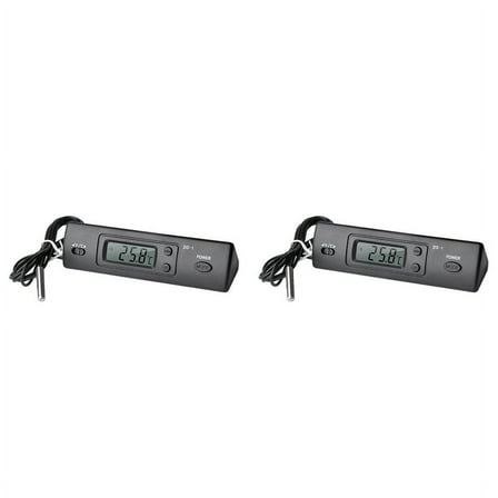2X -1 Car Thermometer LCD Display C/F Clock Temperature Sensor Controller Indoor Outdoor Thermostat with Probe