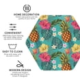 thumbnail image 4 of Pofeuu Pineapple Print Leather Coasters Set of 6, Round Cups Mugs Mat Pad for Home Kitchen Heat Resistant Drink Coasters,Hexagon, 4 of 7