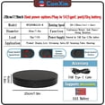 thumbnail image 2 of Rotating Display Stand with Type-C Power Cable, Motorized Turntable Adjustable Speed and Direction, Photography Spinning Platform for Product Shooting and Displaying (Black, 7.87''), 2 of 8