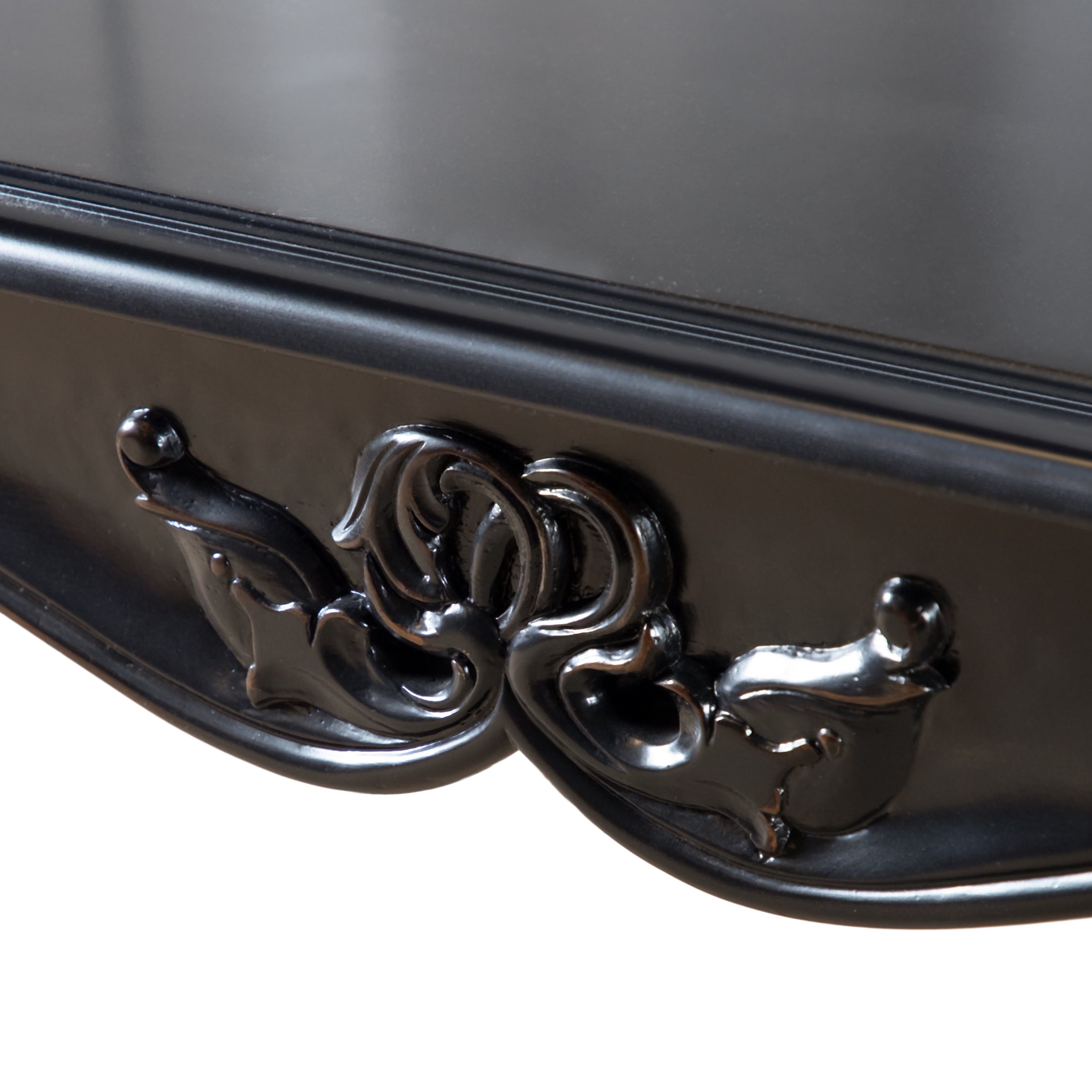 Furniture of America Armena Traditional Solid Wood Coffee Table, Black