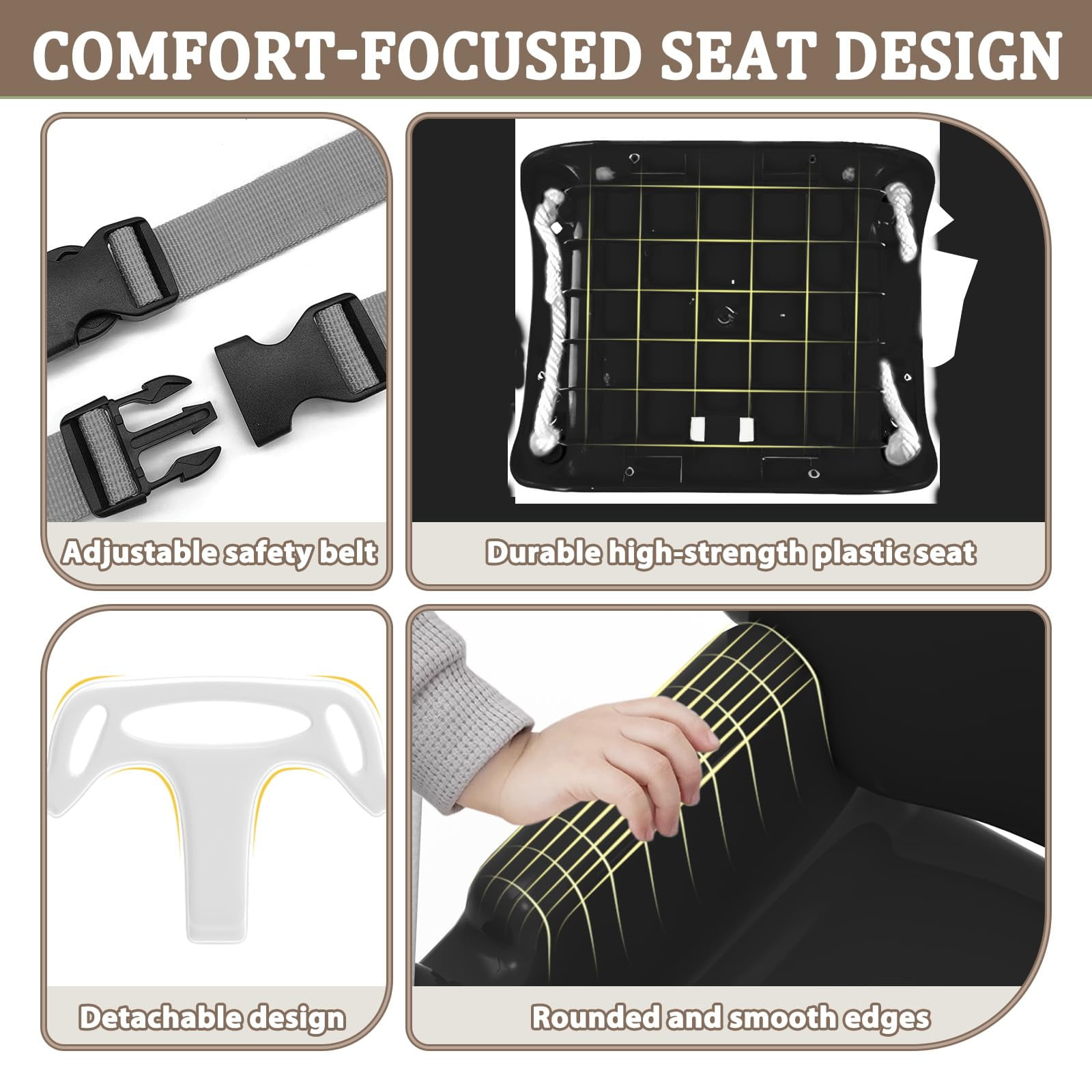 G TALECO GEAR 2 in 1 Baby Jumpers and Bouncers, Swing Sets for Backyard, Foldable Toddler Swing with Soft Cushion, Blcak