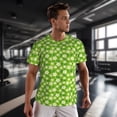 thumbnail image 3 of Wukai Daisies Flowers Print Men's Short-Sleeved Mesh T-Shirt,Quick-Dry Short Sleeve Workout T-Shirt-, 3 of 8
