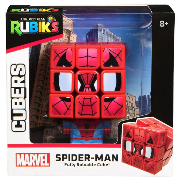 Rubik’s Cube Spider-Man Cuber, Problem-Solving Challenging Brain Teaser Collectible Spider-Man Fidget Toy, For Adults & Kids Ages 7+