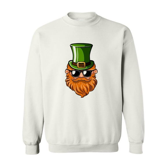 Hipster Leprechaun  Sweatshirt Men -Image by Shutterstock, Male Small