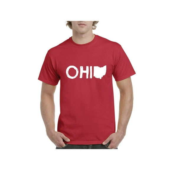 Men's T-Shirt Short Sleeve - Ohio Map