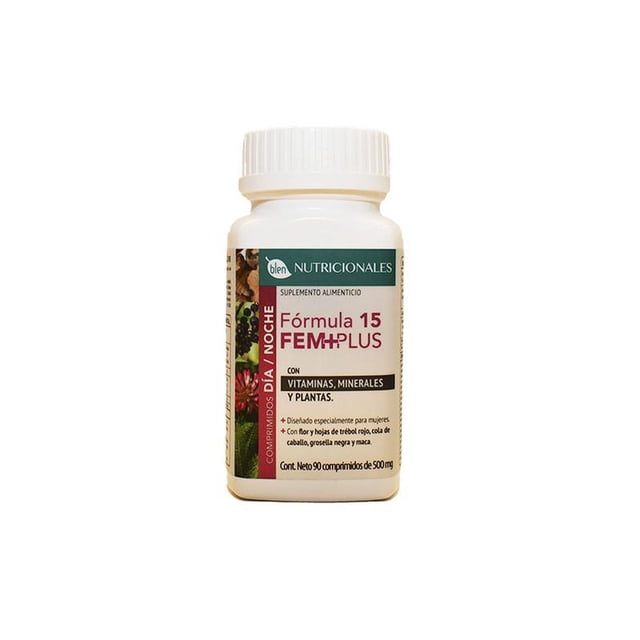 Fórmula 15 Fem+Plus Blen Libido Fertilidad Regeneración 500G Blen Formula FEM+PLUS