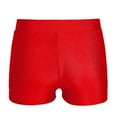 thumbnail image 3 of Eandarui Little Girls Dance Shorts V-front Waistband Gymnastics Dancewear Ballet Yoga Training Red 10, 3 of 6
