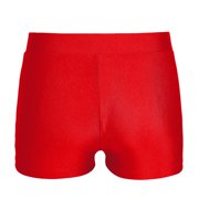 Eandarui Little Girls Dance Shorts V-front Waistband Gymnastics Dancewear Ballet Yoga Training Red 10
