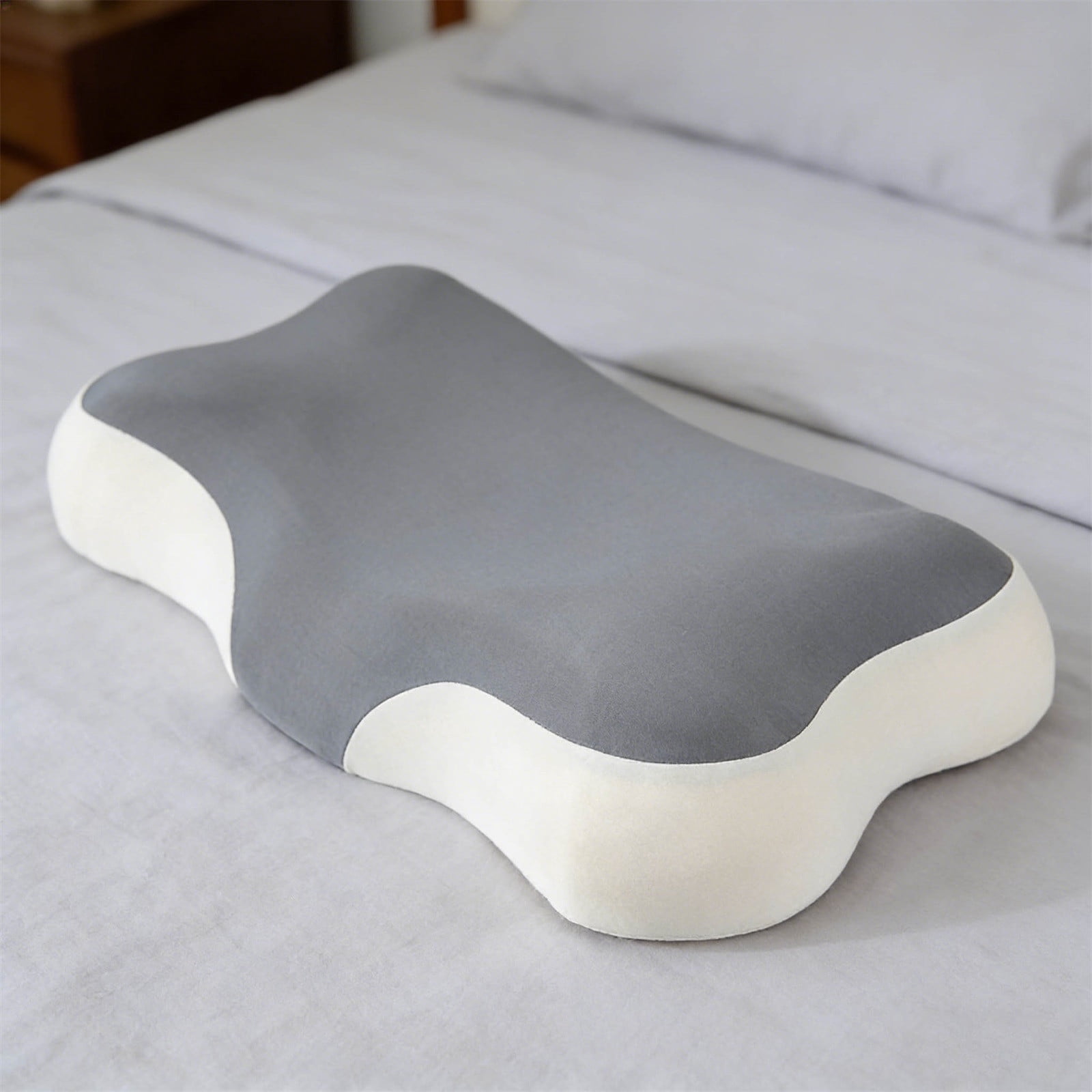 Ergonomic Cloud-Shaped Side Sleeper Pillow With Cervical Support And Pressure-Relief Core, Contoured Neck And Shoulder Relief, Therapeutic Soft Support For Better Posture And Morning Comfort