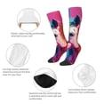 thumbnail image 3 of Goofa Watercolor White Horse Pattern Adult Stockings, Color-Block Knee High Socks, Comfortable and Breathable, Soft and Stretchable, Sports, and Decoration, 3 of 6