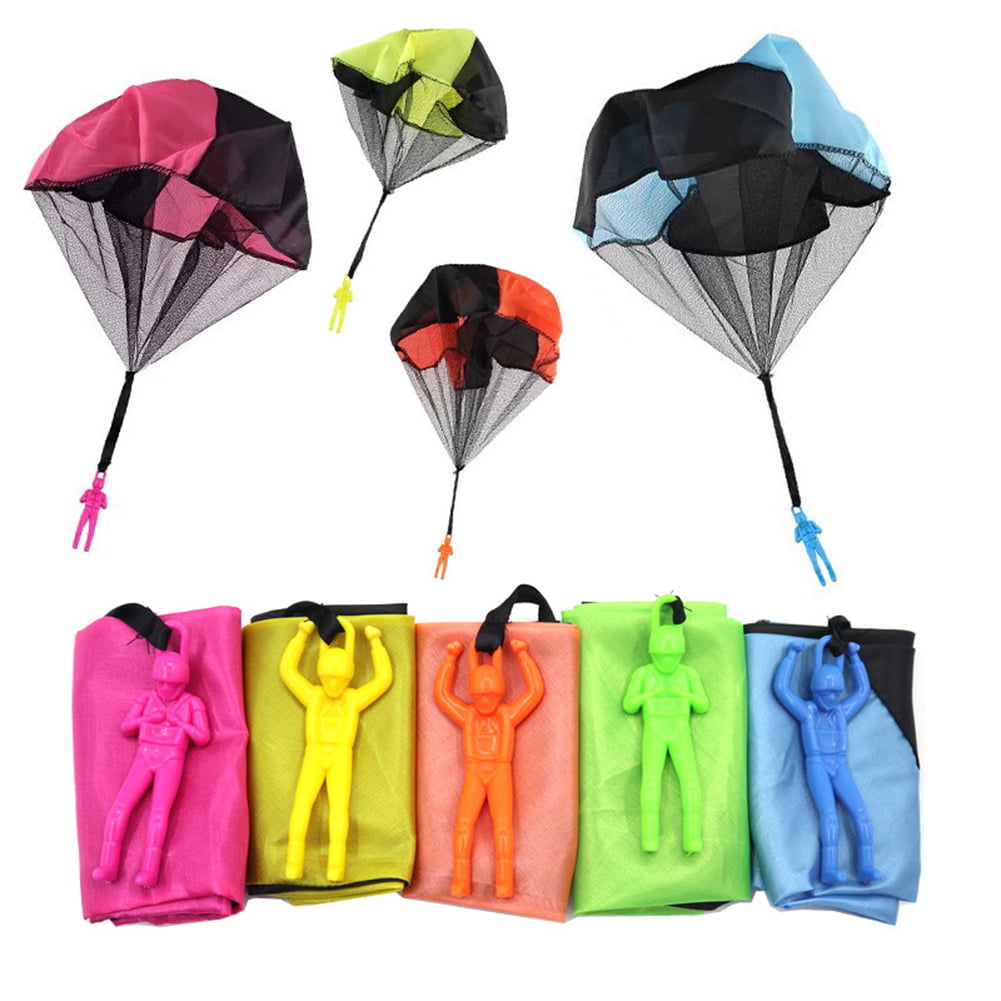 Hand Throwing Mini Soldier Parachute Outdoor Game Play Funny Toy Random 