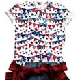 thumbnail image 4 of Fartey Independence Day Shirt for Women Plus Size Stars Stripe Graphic Tees Summer Short Sleeve Crew Neck T Shirts Loose Breathable 4th of July Patriotic Blouses Multicolor XXXXL, 4 of 5