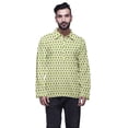 thumbnail image 1 of Atasi Kurta à Manches Longues pour Hommes Imprimé Coton Flex Col Évasé Ethnique, 1 of 1
