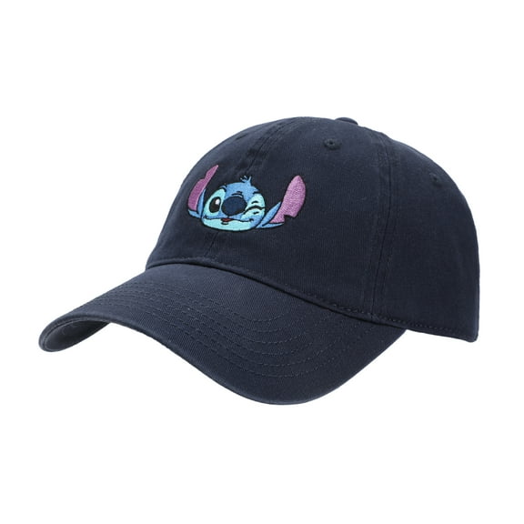 Disney Embroidered Stitch Adult Unisex Navy Unstructured Baseball Hat