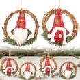 thumbnail image 4 of BinKFF Mini Christmas Wreaths with Little Doll Dollhouse Miniature Christmas Tree Decoration Garland Wreath Mini Craft Wreaths Winter Snow Ornaments for Front Door Decorating, 4 of 8